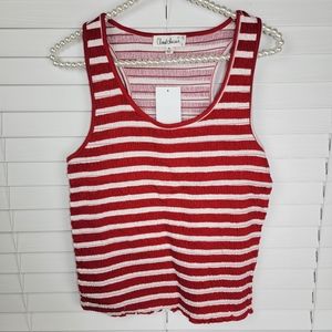 Cloud Chaser Stripes Smocked Tank Top